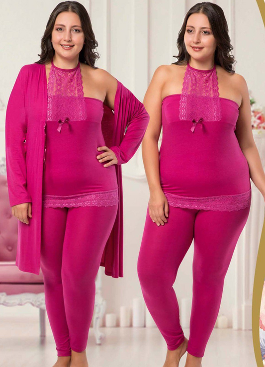 Pajamas for women, 3 pieces, code 36483, Turkish, from Lipsy 